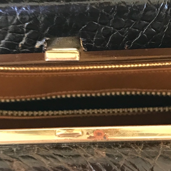 NICHOLAS REICH VTG Bag Brown American Alligator - Picture 7 of 8